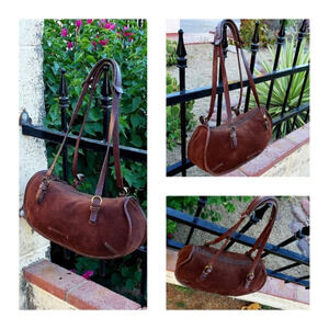 Elegant Brown Suede Women's Bag